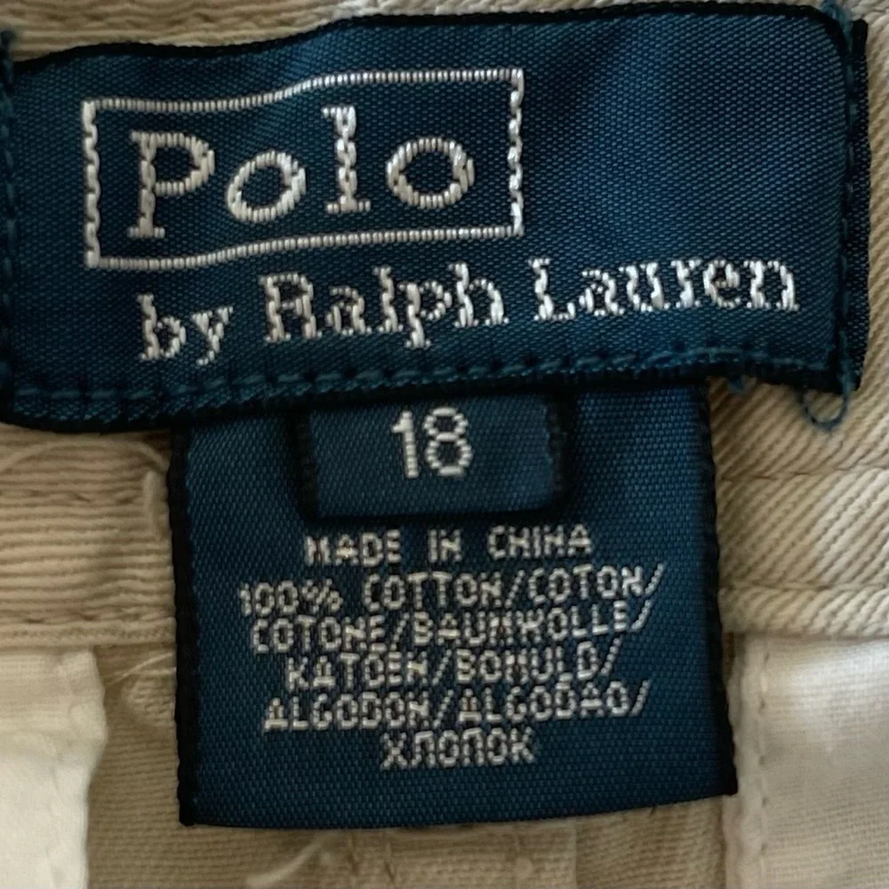 Polo Ralph Lauren Shorts Kids 18 Khaki Cargo Chino Shorts